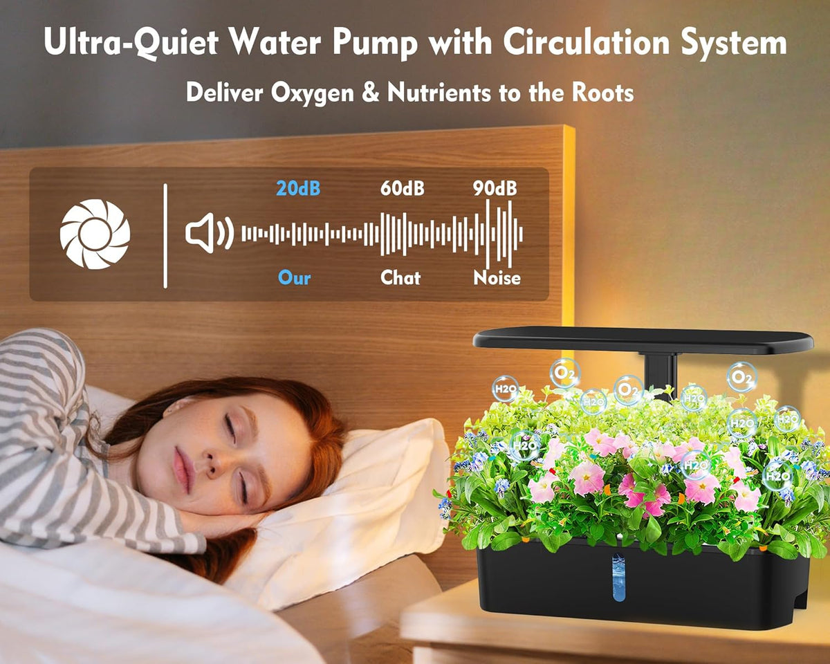 Hydroponics Growing System Kit | Indoor Garden with LED Grow Light ...