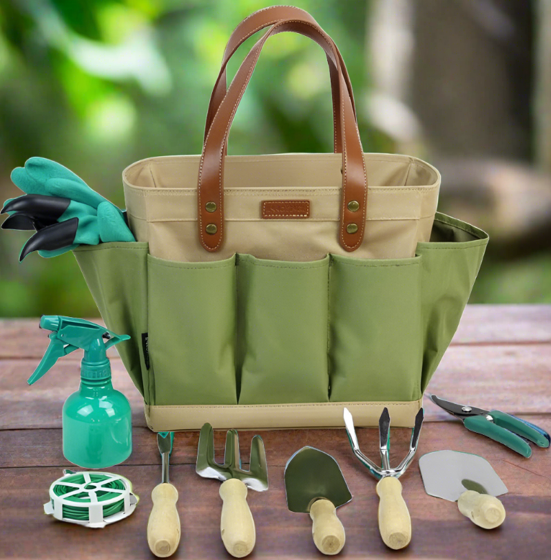 11-Piece Garden Tool Set with Bag & Kneeling Pad