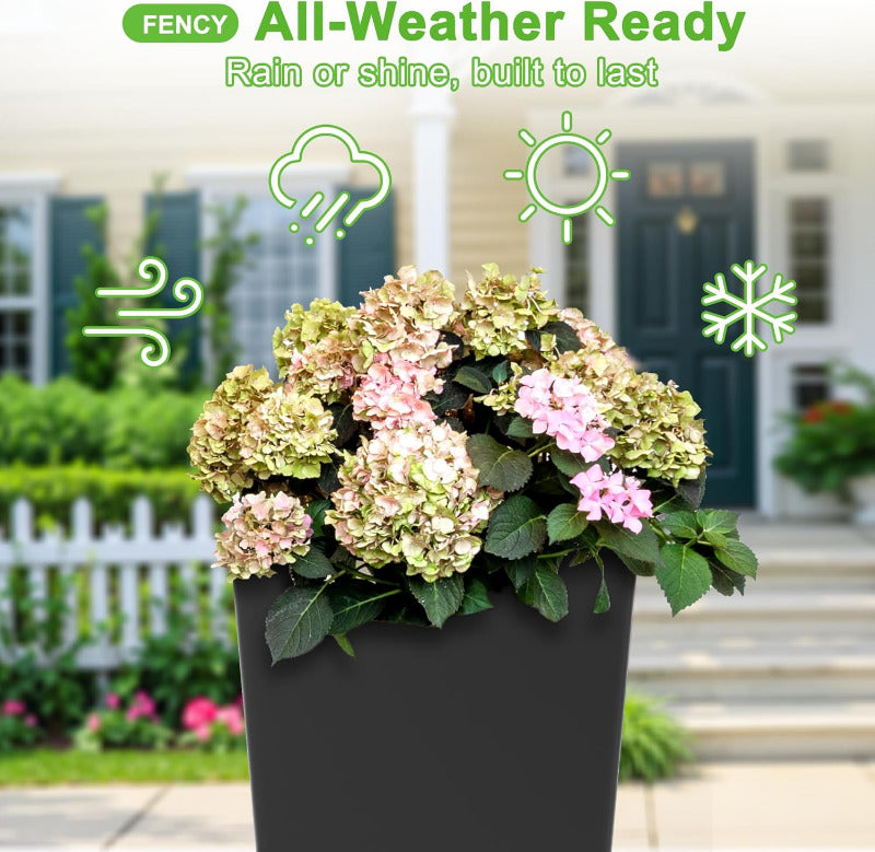 ready planted flower pots Tall Outdoor Planters