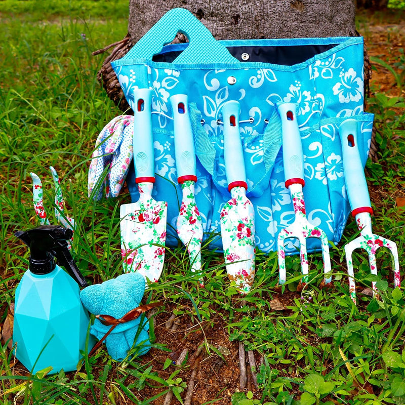 garden tool set floral Floral Garden Tools Set 11 PCS – Heavy Duty Gardening Kit Gift for Women