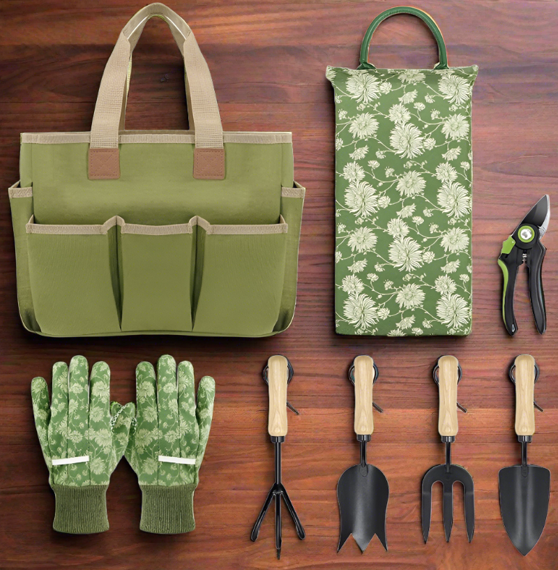 8-Piece Wooden Garden Tools Set
