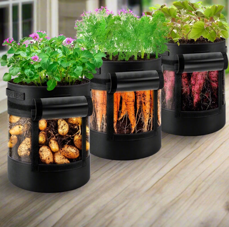 potato grow planter bag Potato Grow Bags with 360-Degree Visibility Window