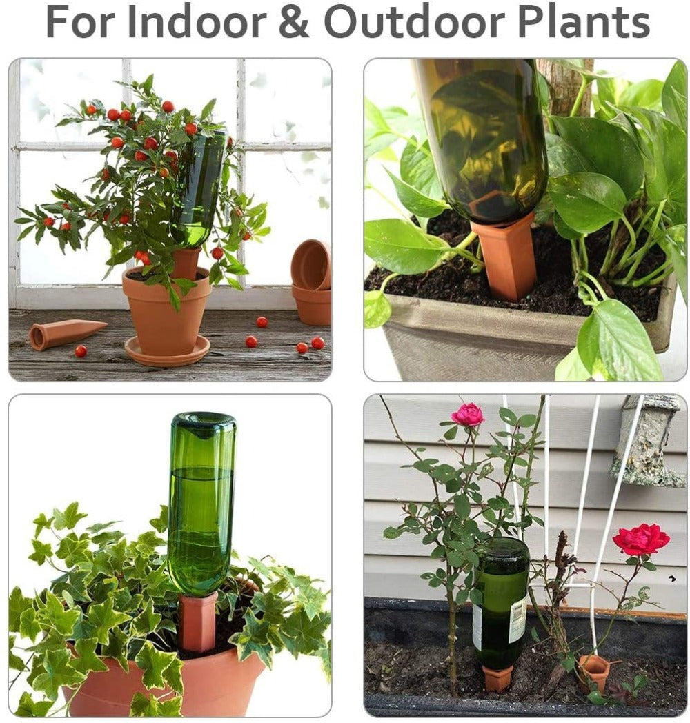 Terracotta Watering Spikes – Self-Watering Stakes