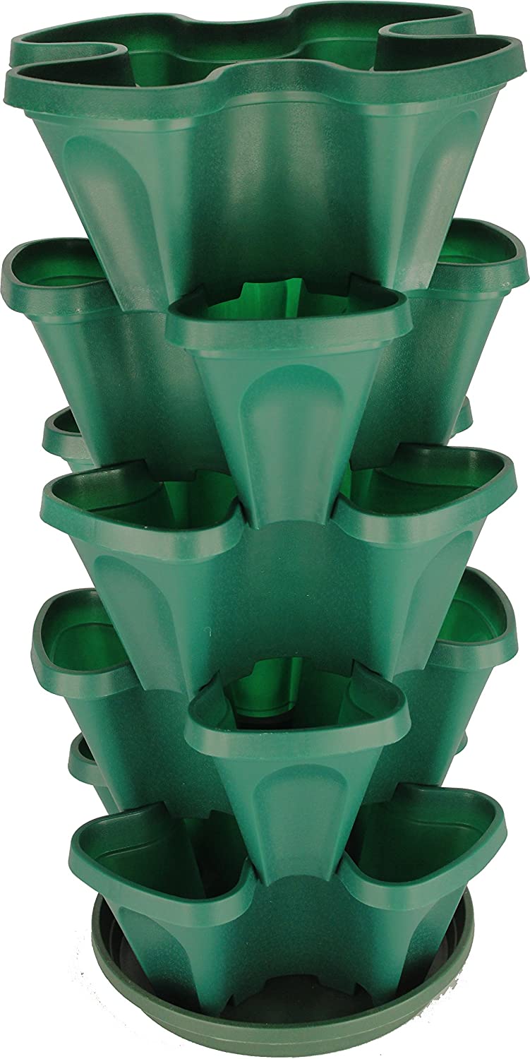Mr Stacky 5 Tier Herb Garden Planter, Girl's, Size: Large, Green