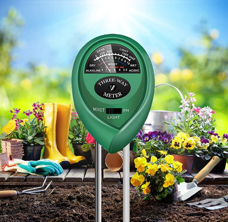 soil moisture sensor meter Soil pH Meter, 3-in-1 Soil Test Kit For Moisture, Light & pH, A Must Have For Ho